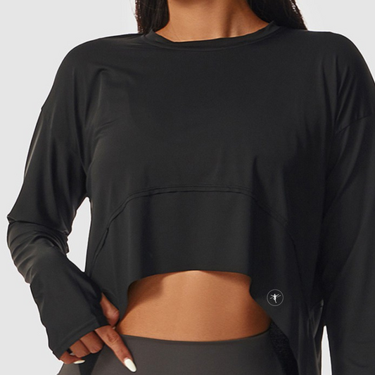 Cropped long sleeve tee